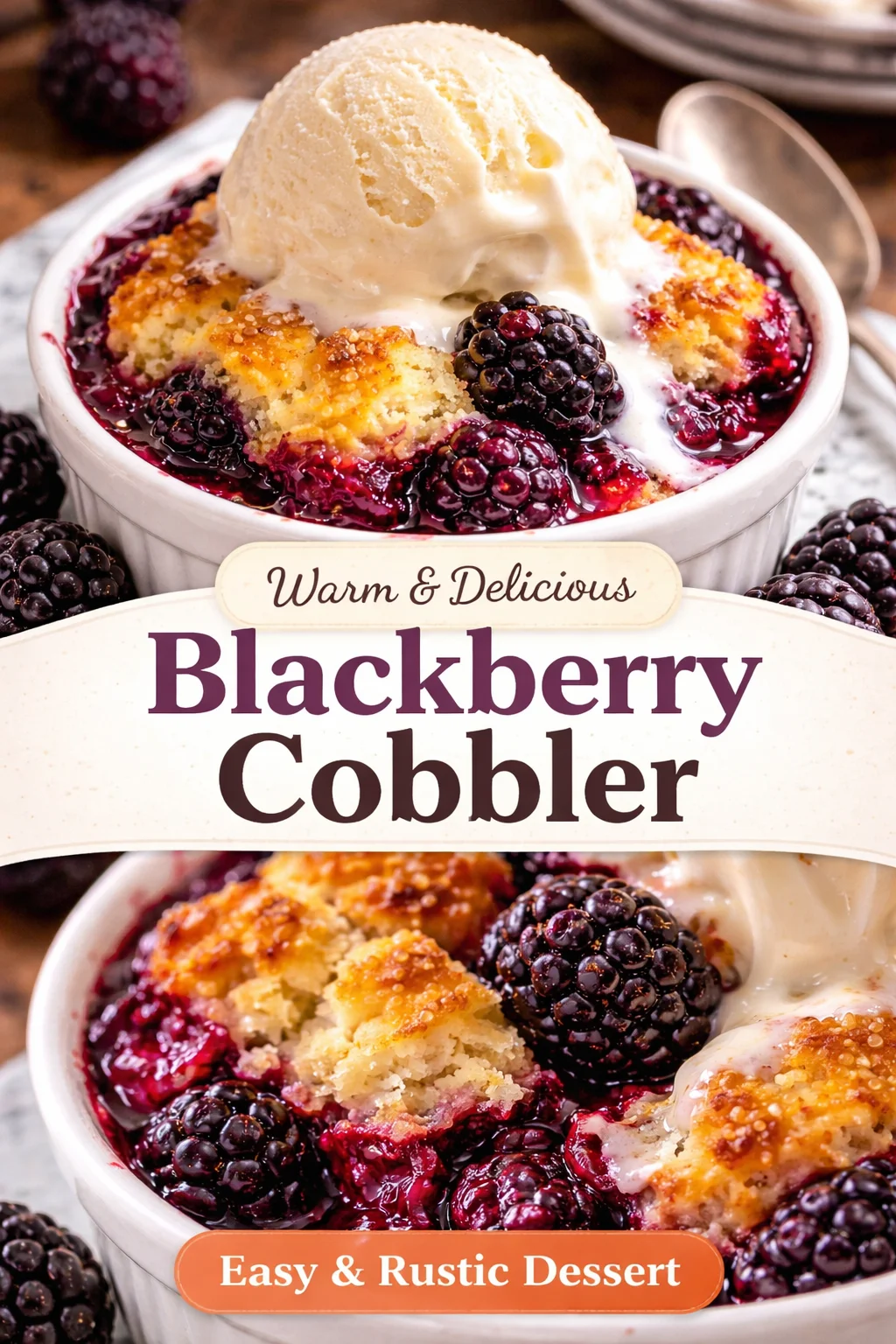 Mini Blackberry Cobblers
