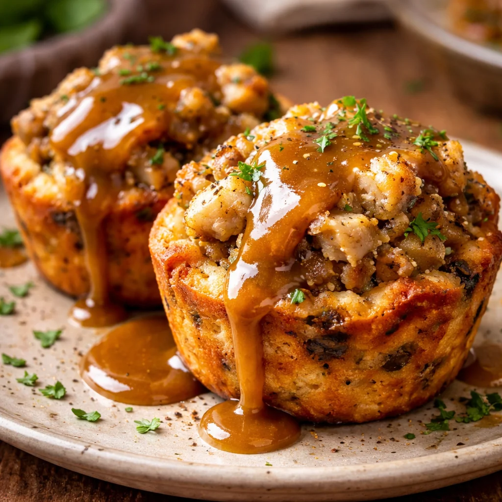 Muffin Tin Turkey & Stuffing Cups