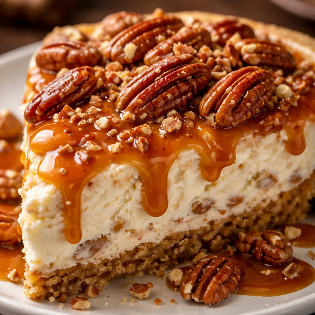 No-Bake Caramel Pecan Cream Pie