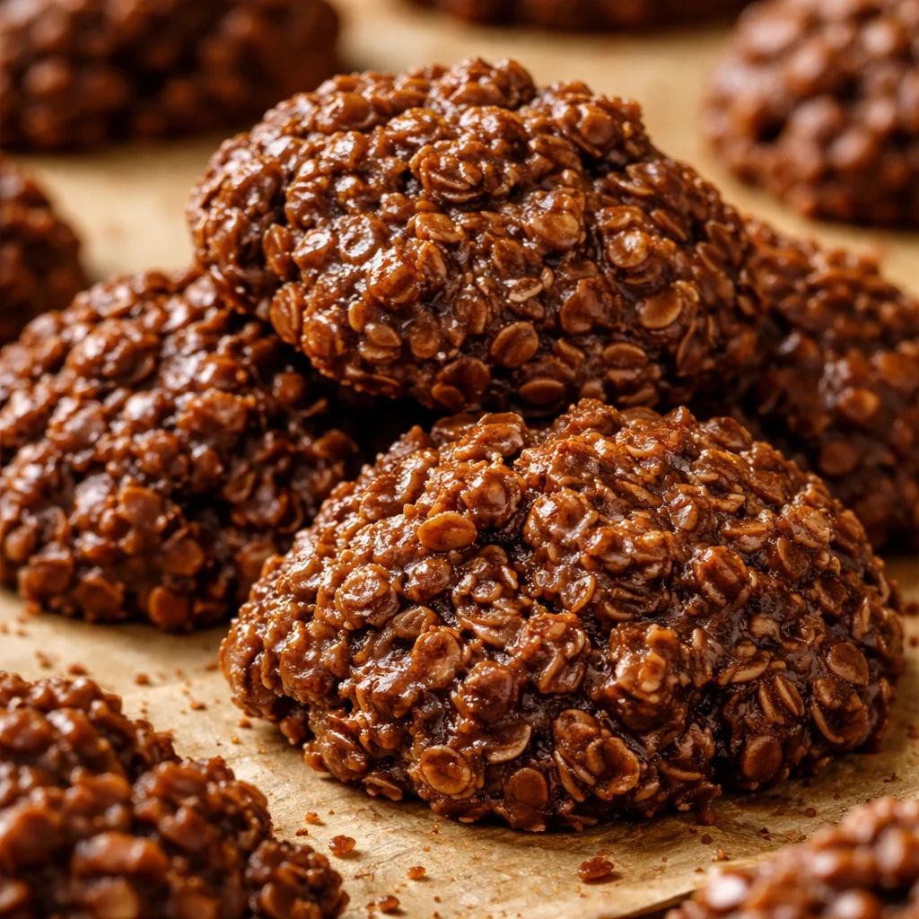No-bake Chocolate Oatmeal Coconut Cookies