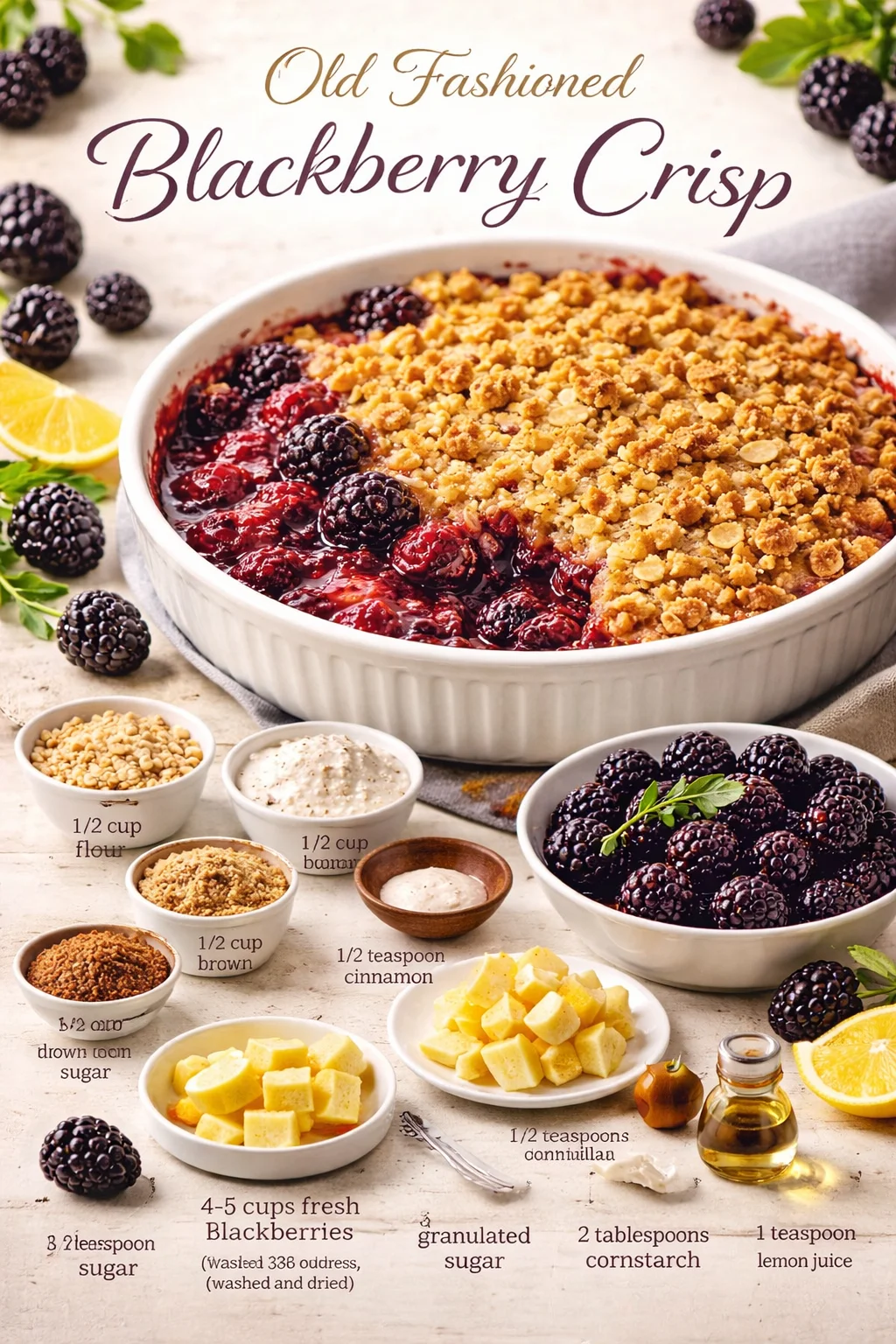 Old Fashioned Blackberry Crisp