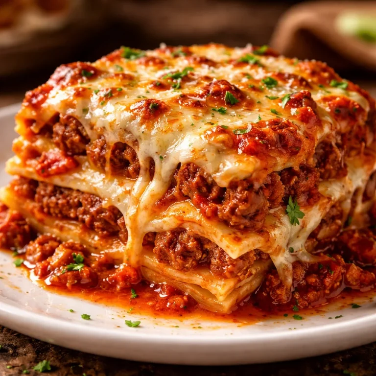 Delicious Olive Garden Lasagna with layers of pasta, cheese, and sauce