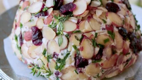 Party Cheese Ball with Goat Cheese and Almonds