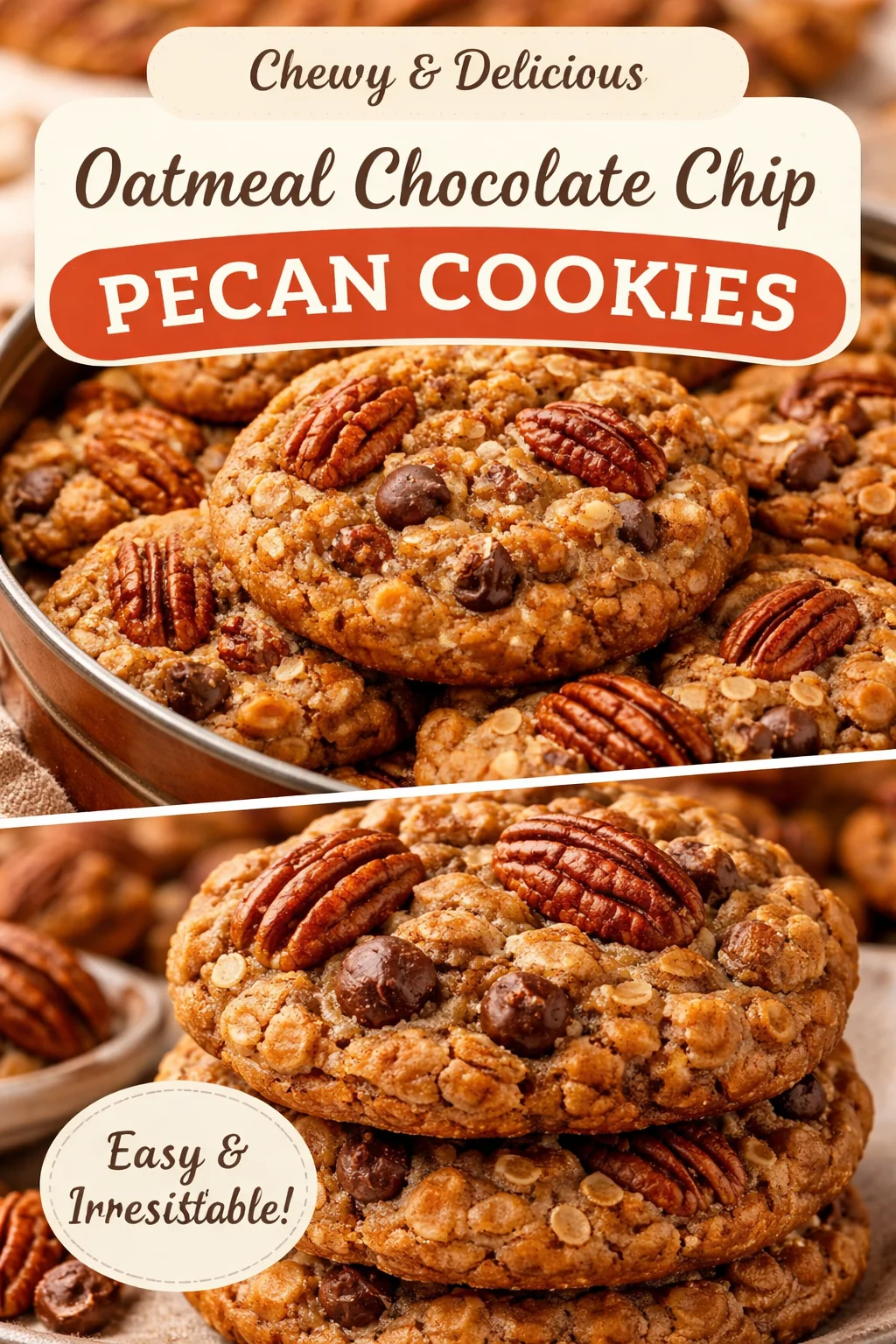 Pecan Oatmeal Cookies