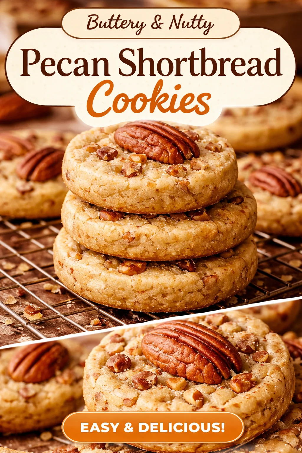 Pecan Shortbread Cookies