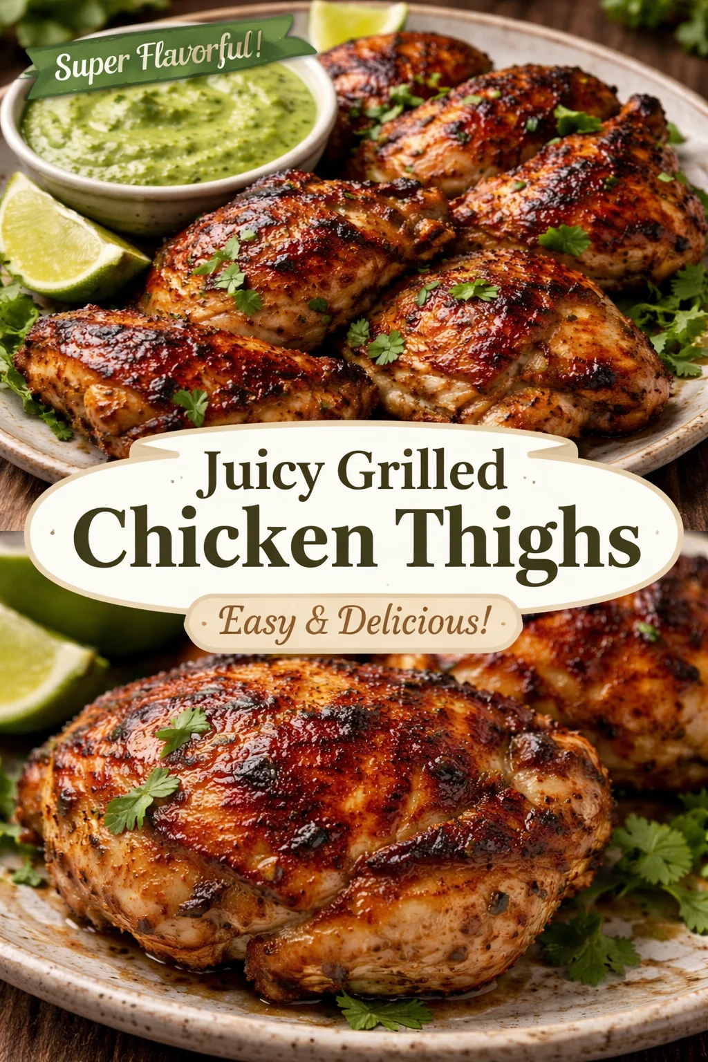 Peruvian Grilled Chicken with Creamy Green Sauce