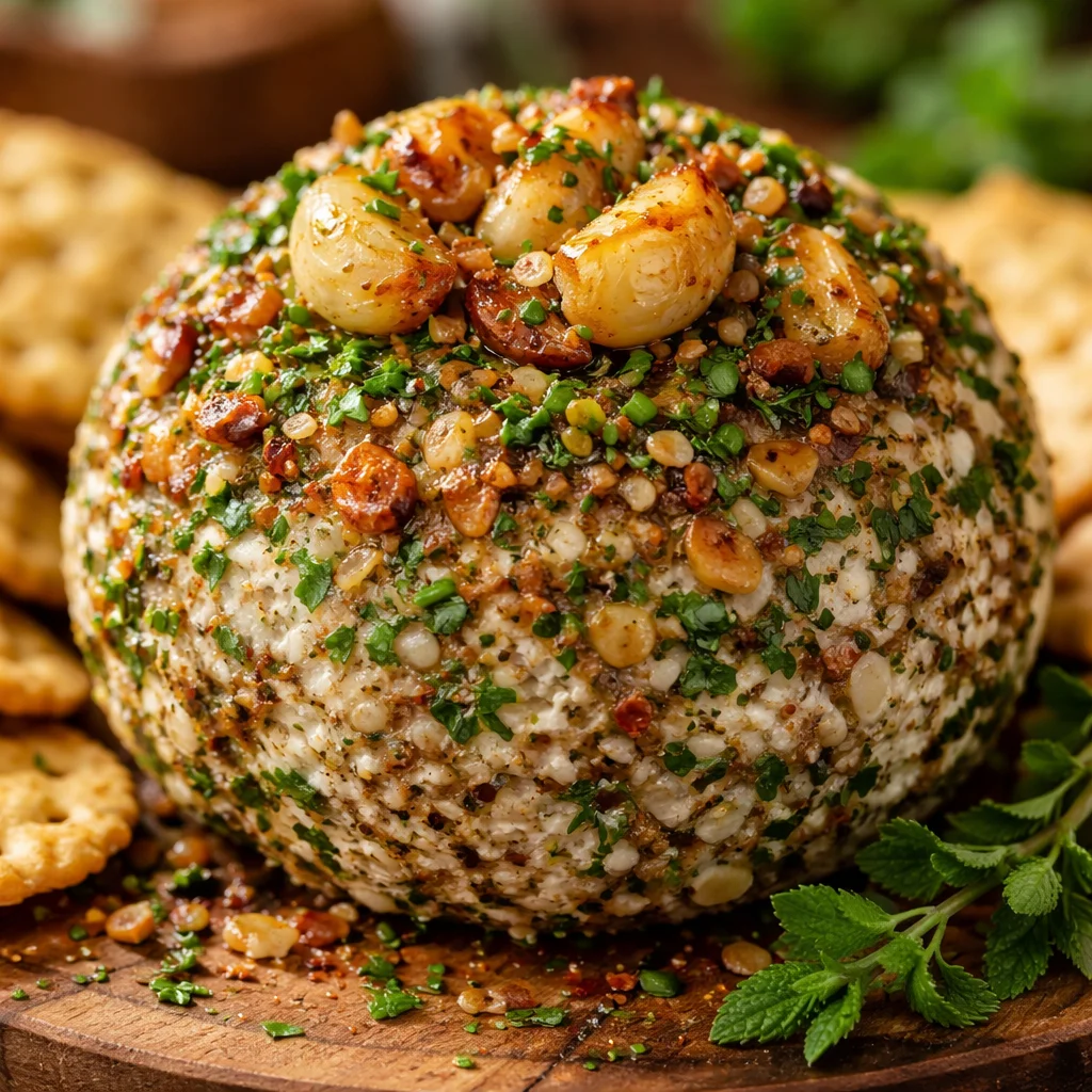 Roasted Garlic and Herb Cheese Ball