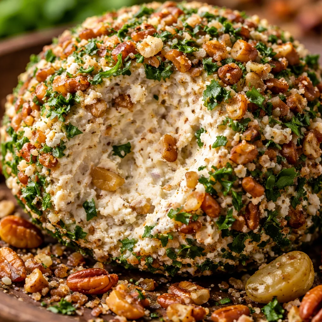 Roasted Garlic Asiago Cheese Ball Recipe