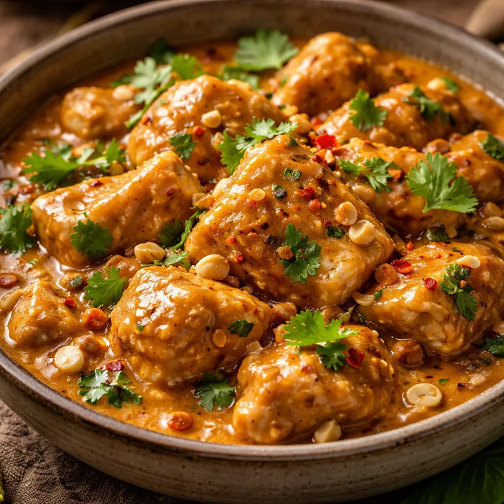 Slow-Cooked Thai Peanut Chicken