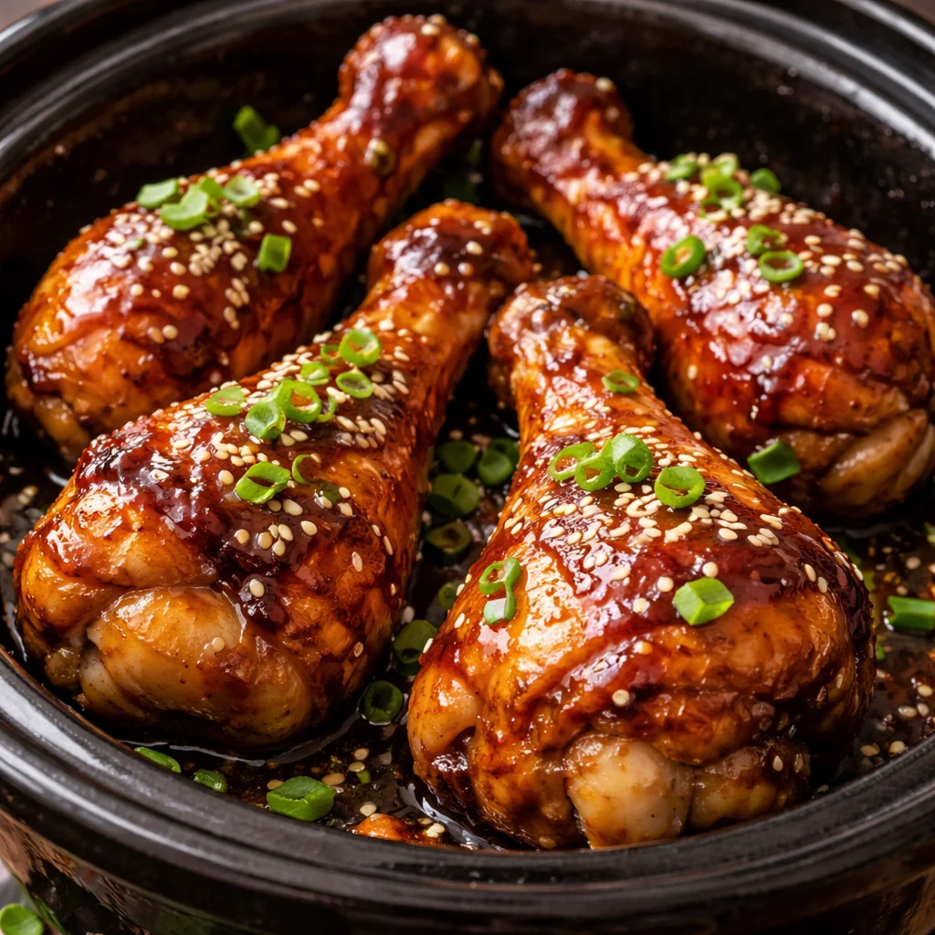 Slow Cooker Asian Glazed Chicken Drumsticks Recipe