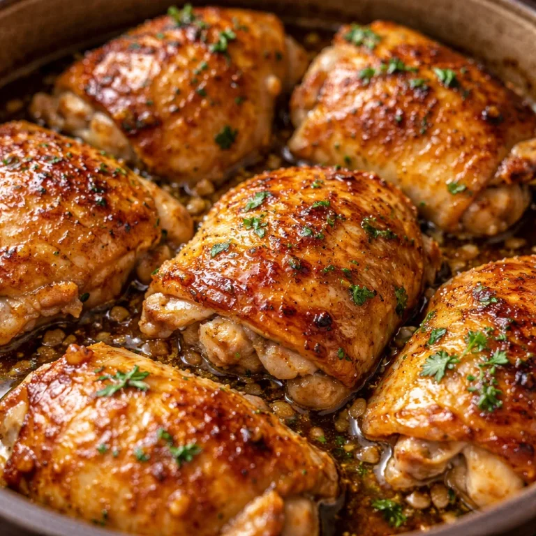 Slow cooker chicken thighs served with vegetables and herbs