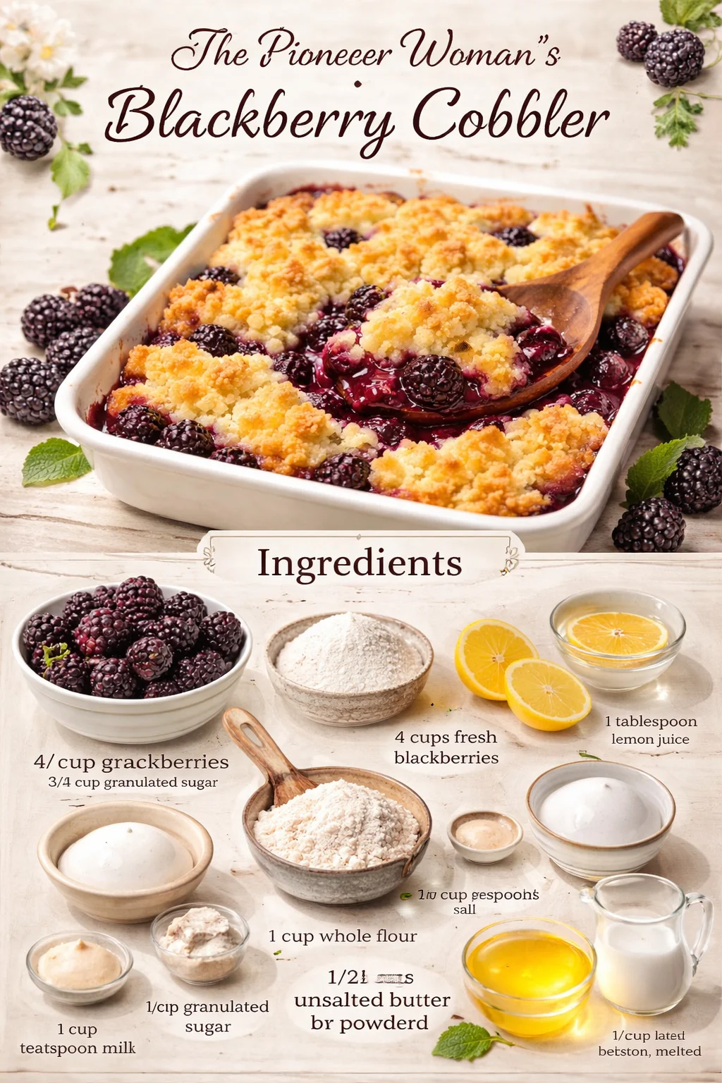 The Pioneer Woman’s Blackberry Cobbler