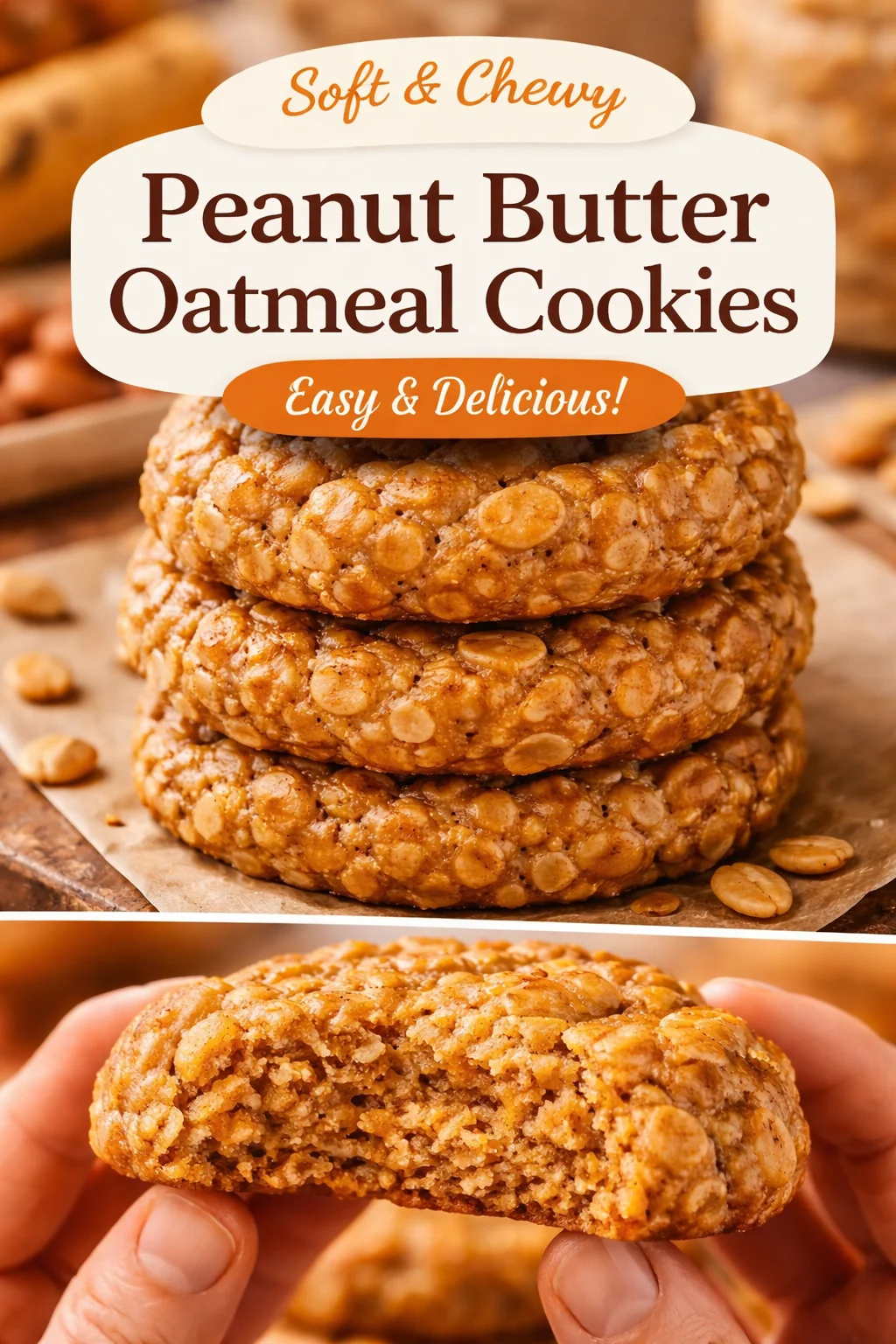 These super simple and sugar-free cookies with mashed banana, oatmeal, and peanut butter… | Banana oatmeal cookies, Peanut butter banana cookies, Healthy banana cookies