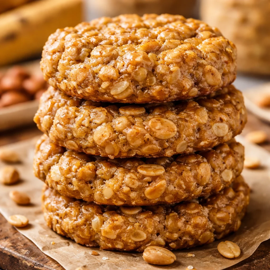 These super simple and sugar-free cookies with mashed banana, oatmeal, and peanut butter… | Banana oatmeal cookies, Peanut butter banana cookies, Healthy banana cookies