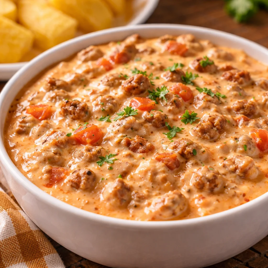 3-Ingredient Cream Cheese Sausage Dip