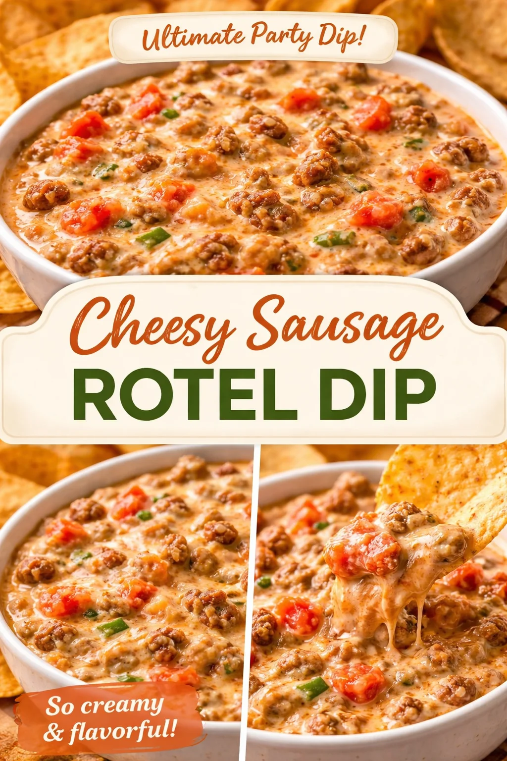 3-Ingredient Cream Cheese Sausage Dip