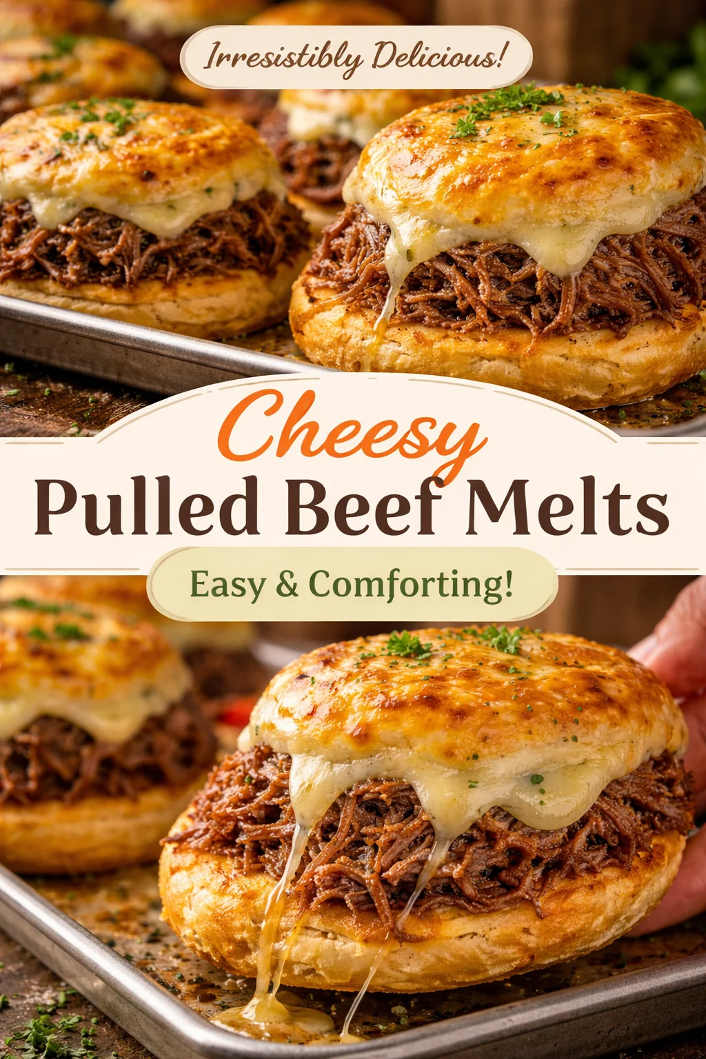 Baked French Dip Biscuits served with savory dipping sauce