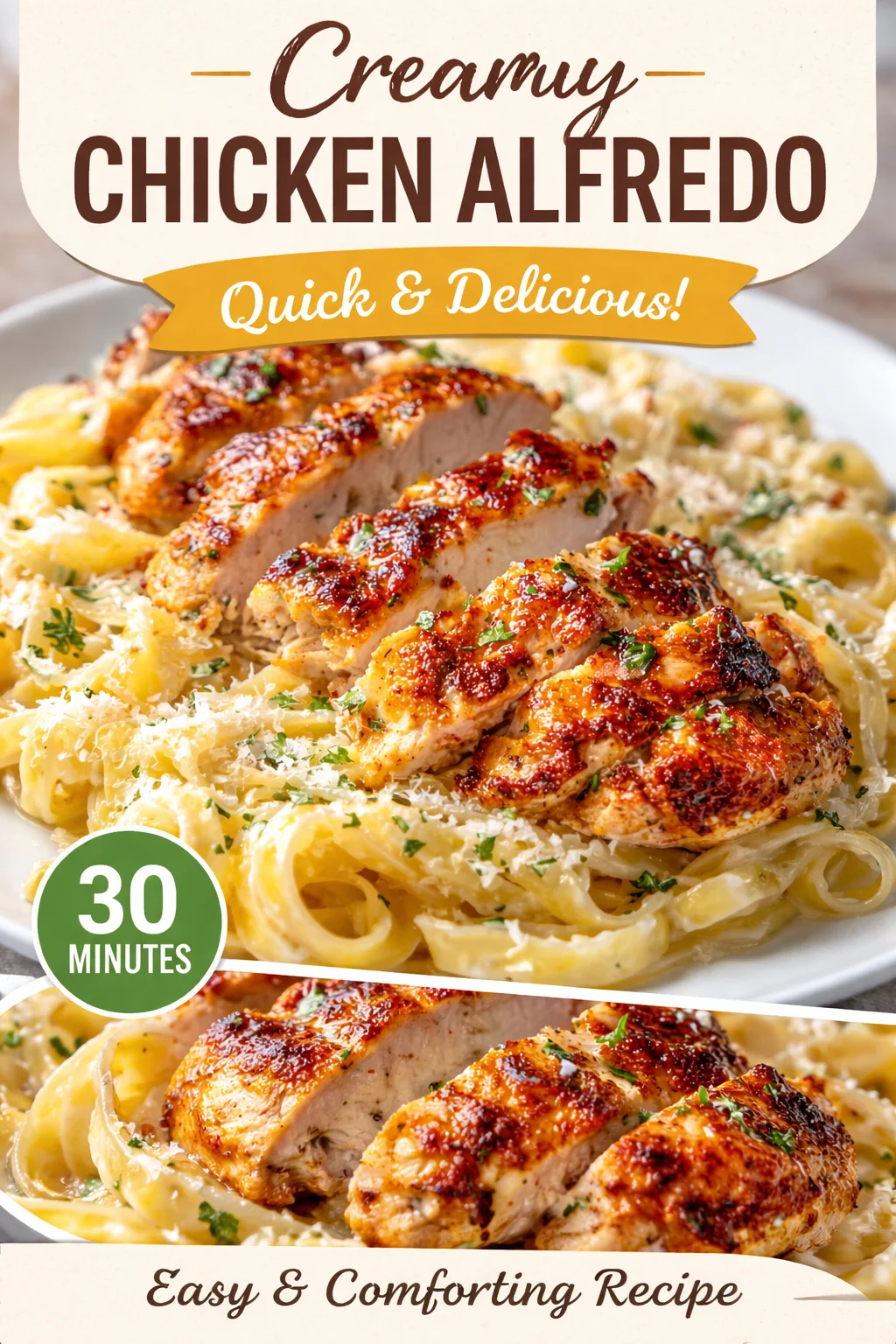 Chicken Alfredo with Fettuccine - Creamy, Comforting, and Easy