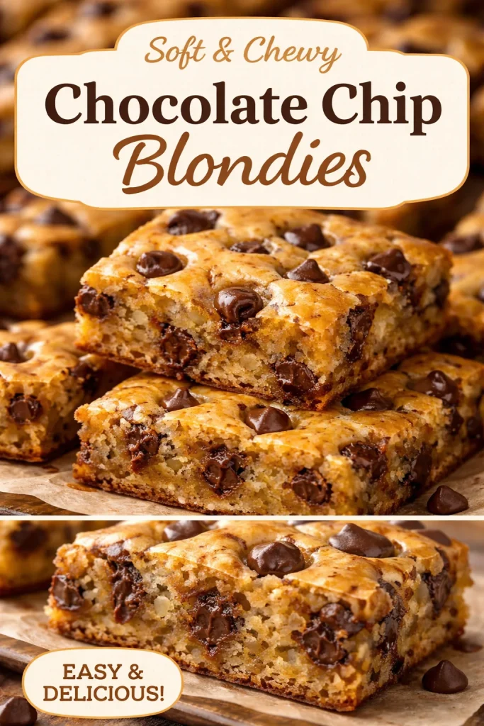 Delicious Chocolate Chip Banana Bars fresh out of the oven.