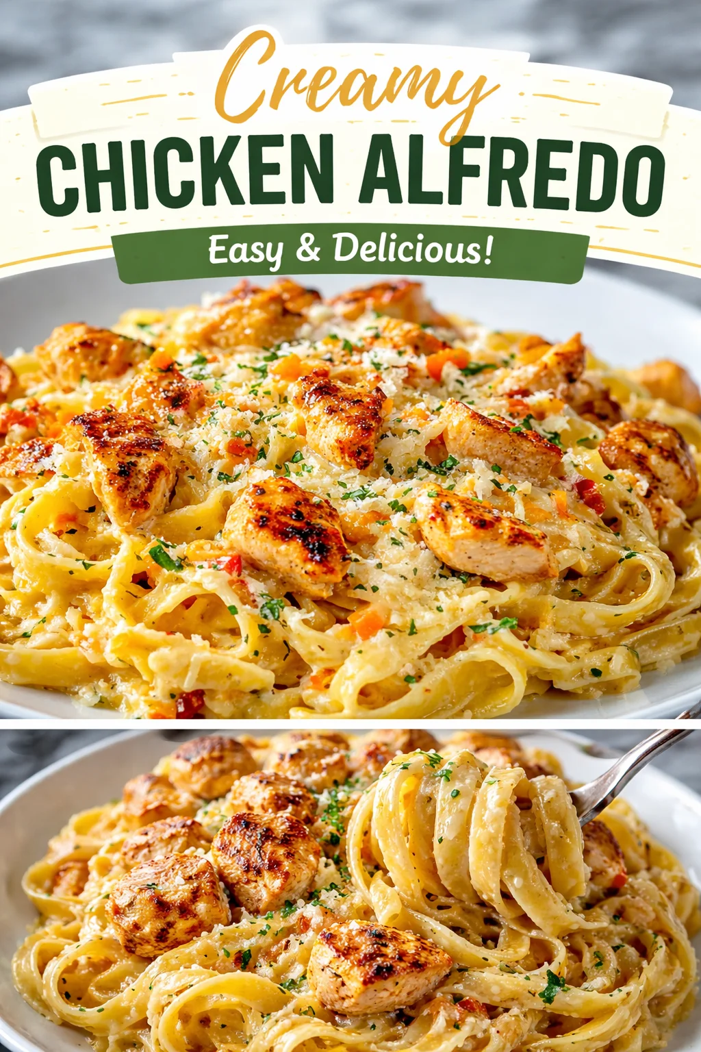 Creamy Chicken Fettuccine Alfredo Recipe