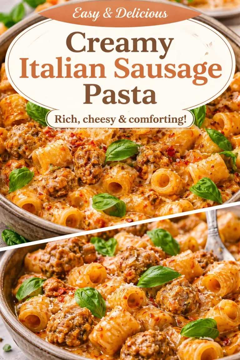 Creamy Marry Me Ditalini Sausage Pasta served in a bowl