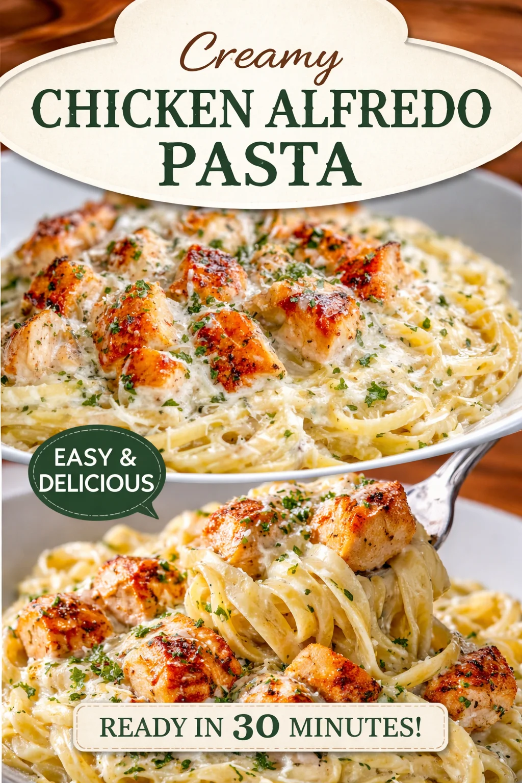 Crockpot Chicken Alfredo