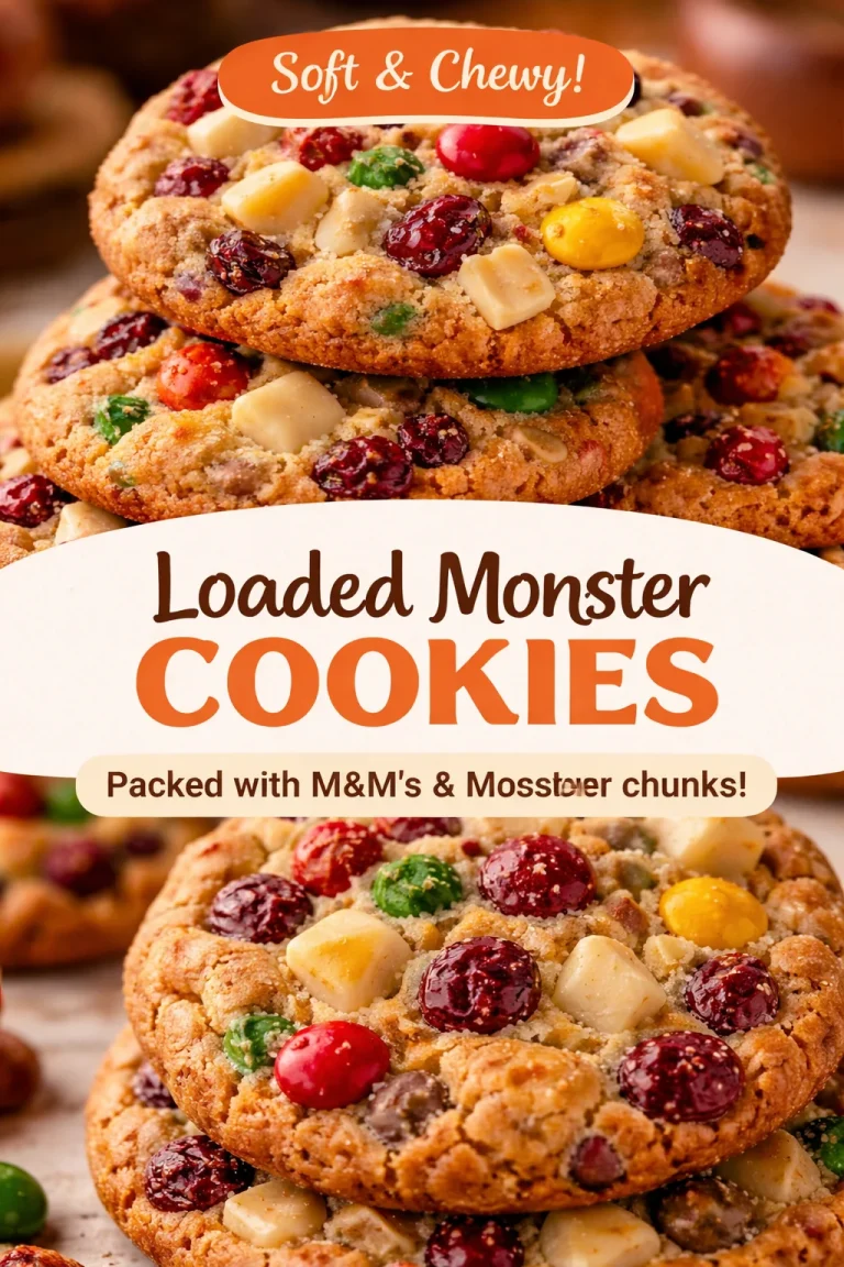 Decadent chewy fruitcake cookies packed with festive fruit and nuts