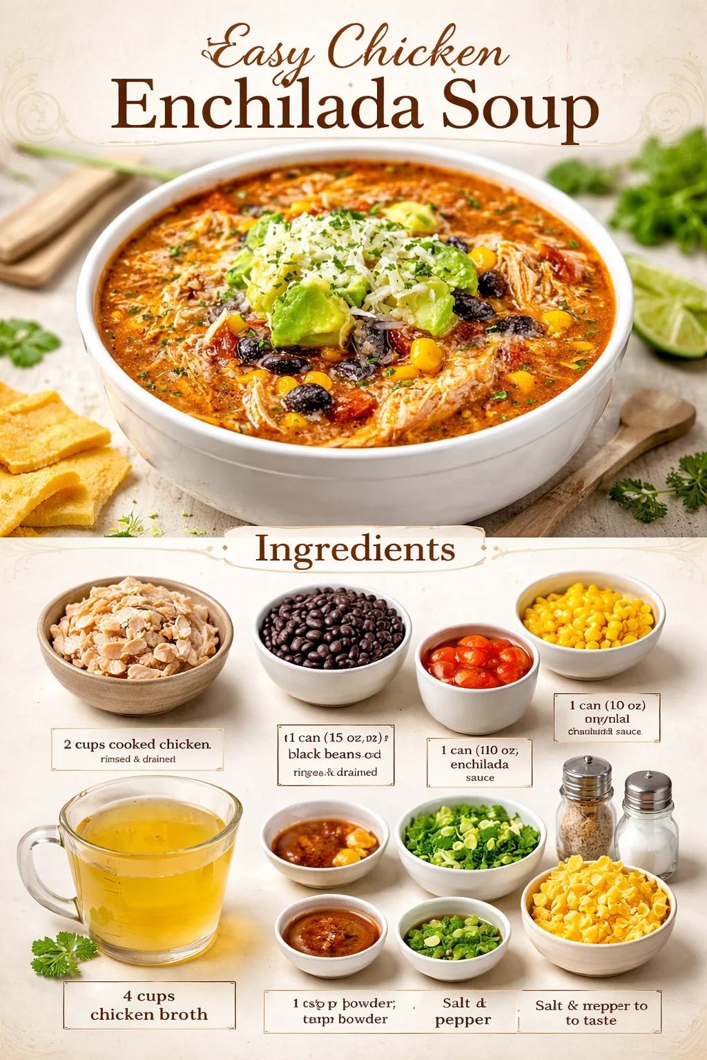Easy Chicken Enchilada Soup