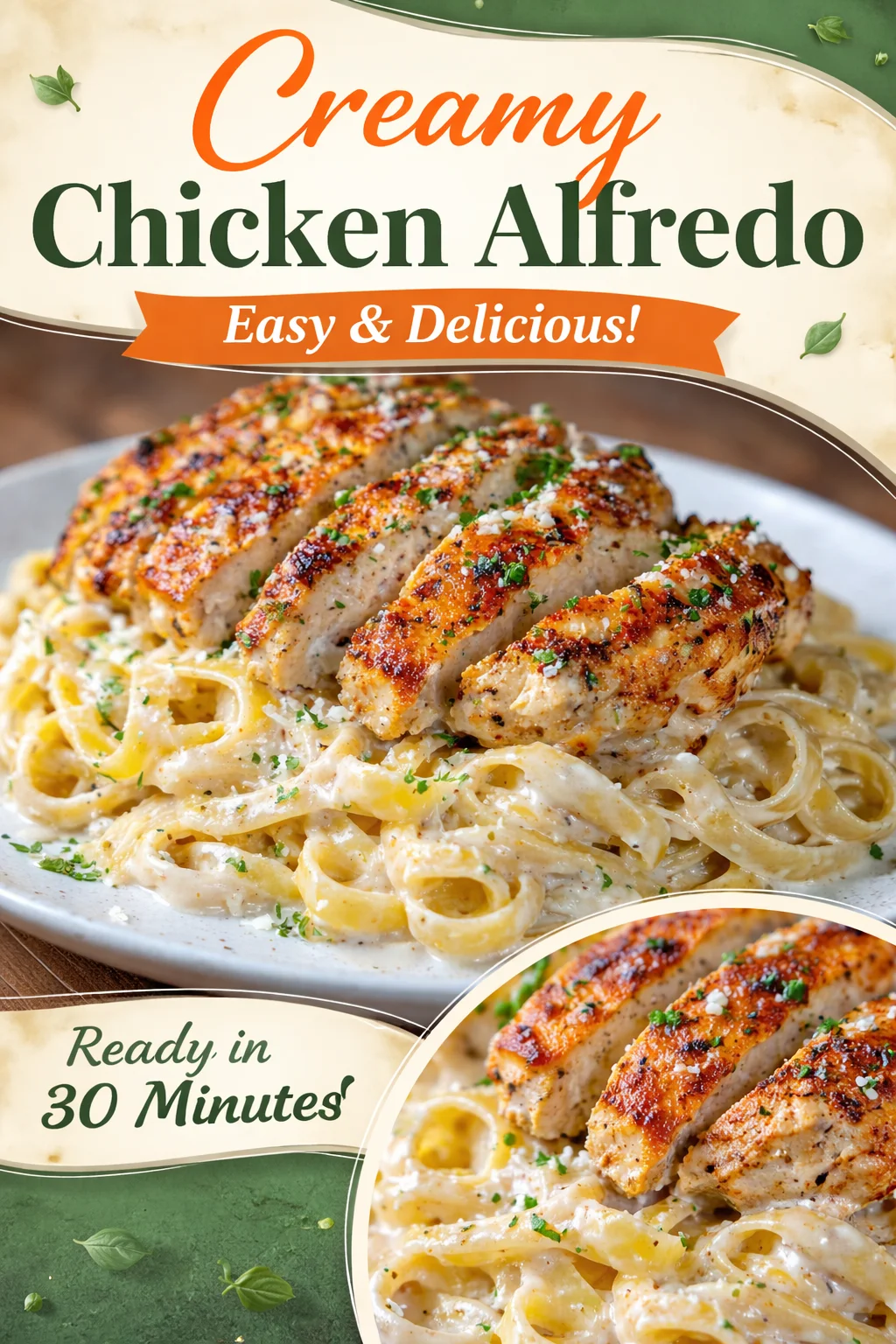 Easy Chicken Fettuccine Alfredo