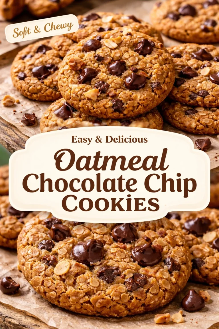 Gluten-free almond flour oatmeal chocolate chip cookies on a plate