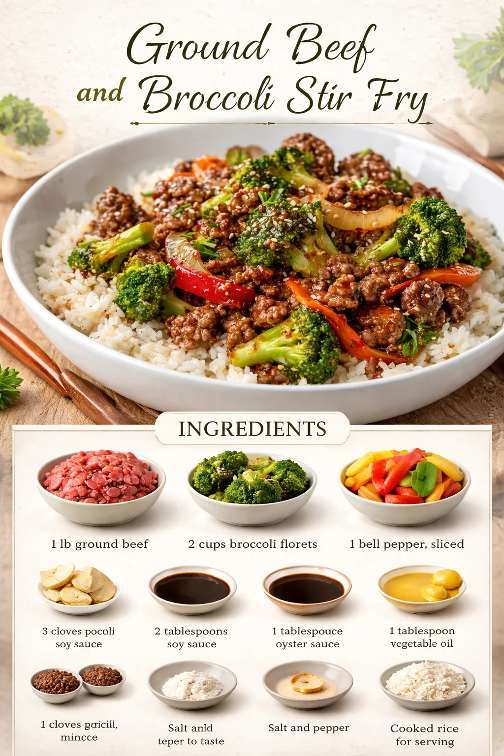 Ground Beef and Broccoli Stir Fry