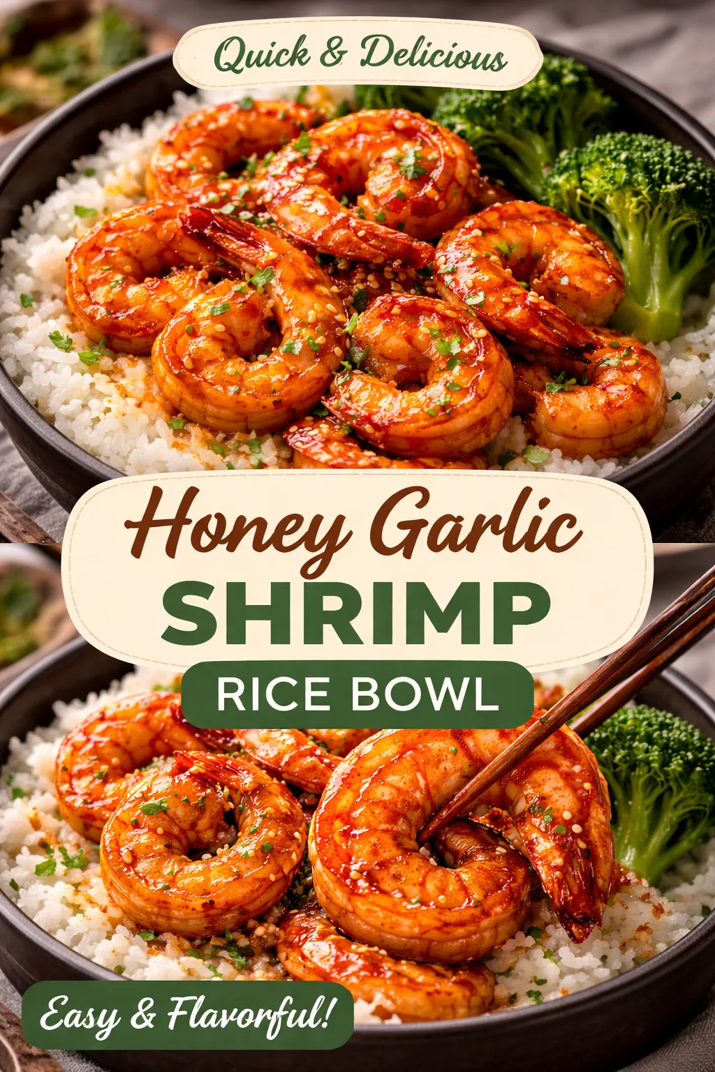 Honey Garlic Shrimp Bowls