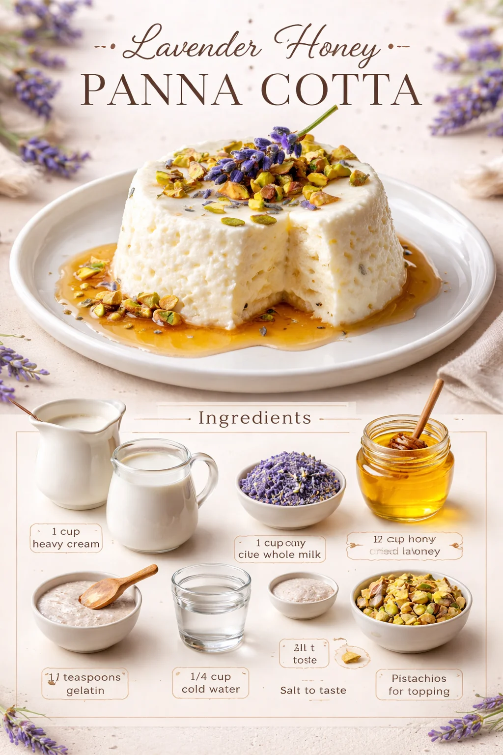 Lavender Honey Panna Cotta