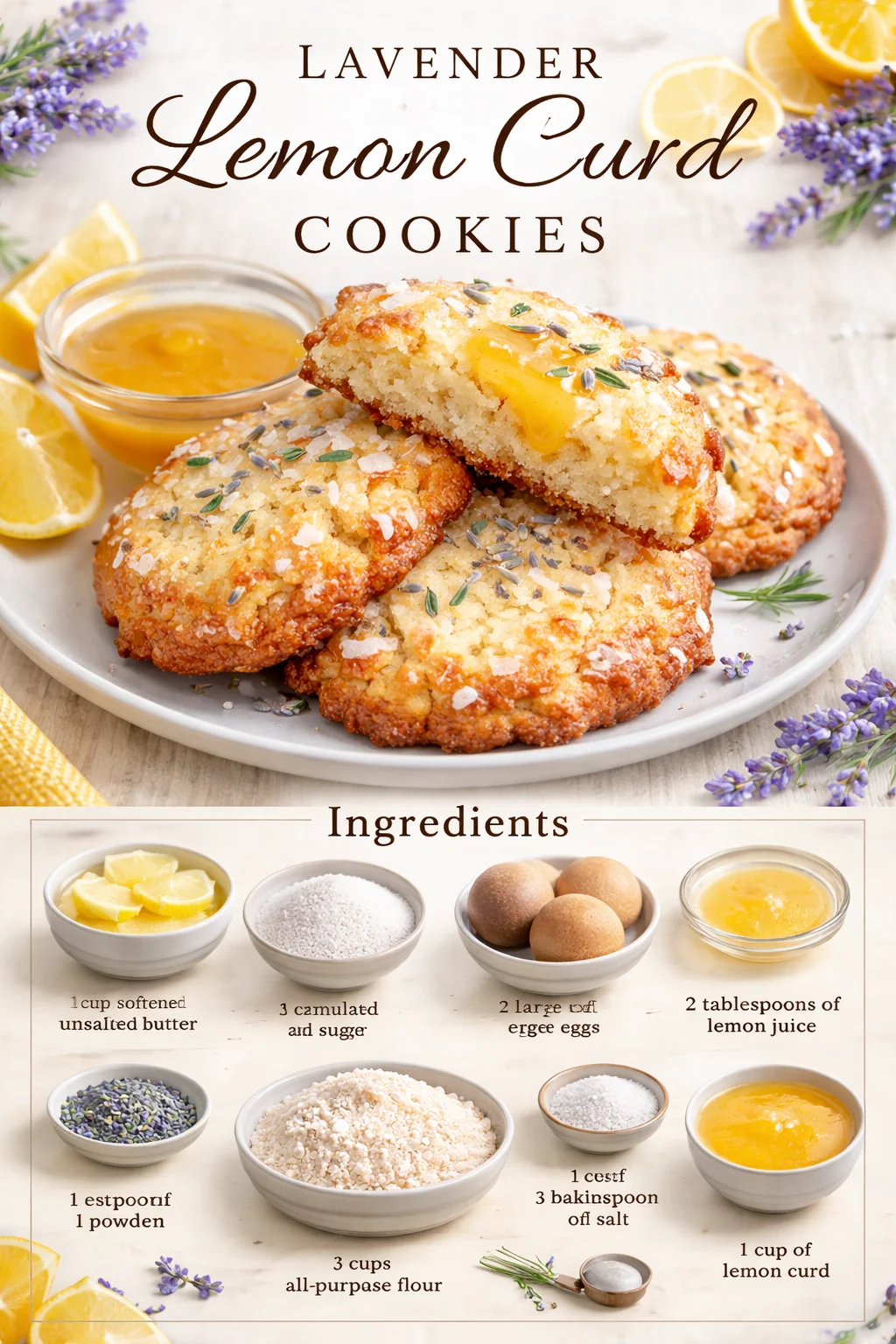 Lavender Lemon Curd Cookies