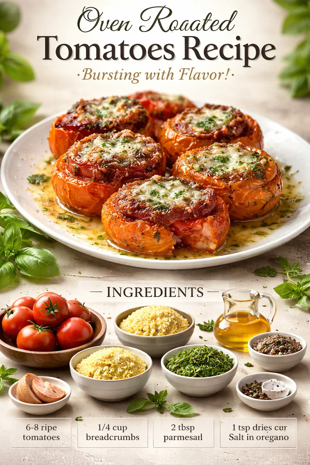 Oven Roasted Tomatoes Recipe | Bursting with Flavor!