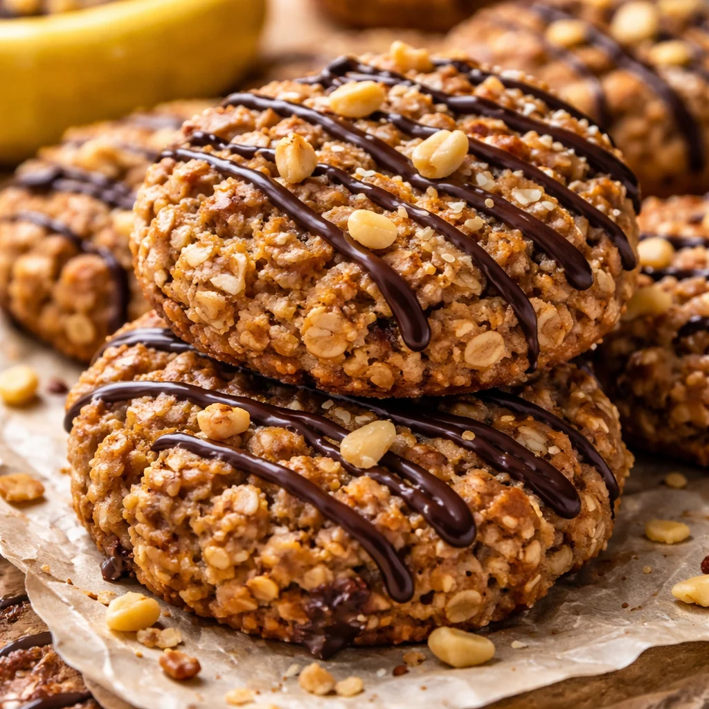 Peanut Butter Banana Oatmeal Breakfast Cookies