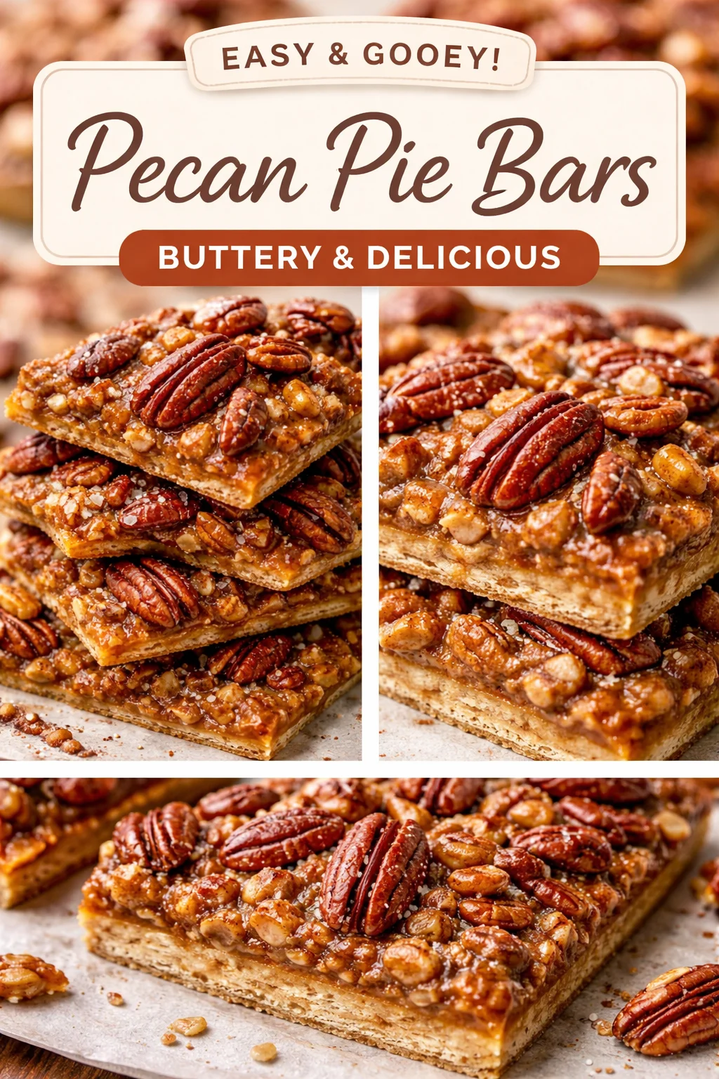 Delicious homemade Pecan Praline Pie Bark dessert with chocolate and nuts