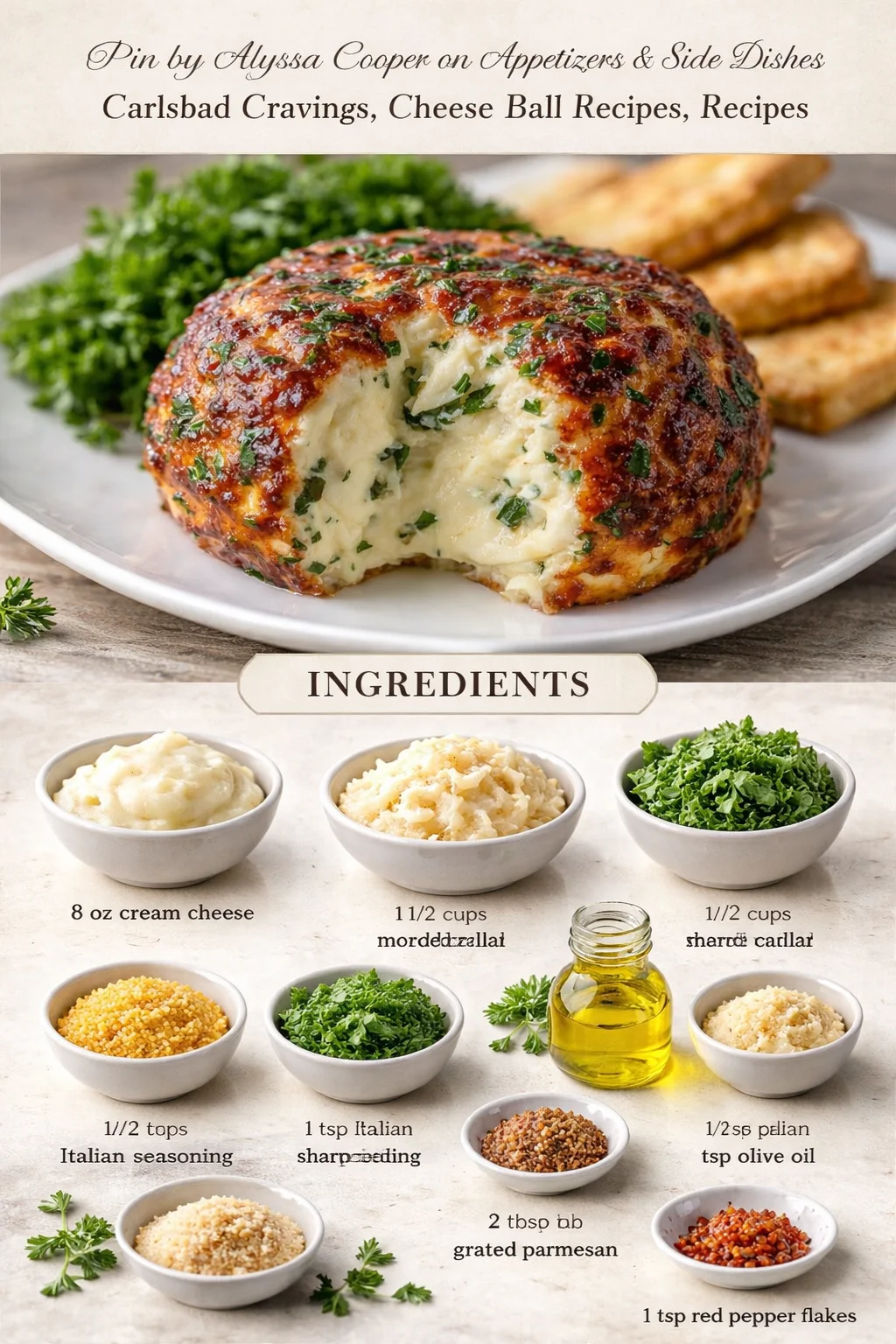 Pin by Alyssa Cooper on Appetizers & Side Dishes | Carlsbad Cravings, Cheese Ball Recipes, Recipes