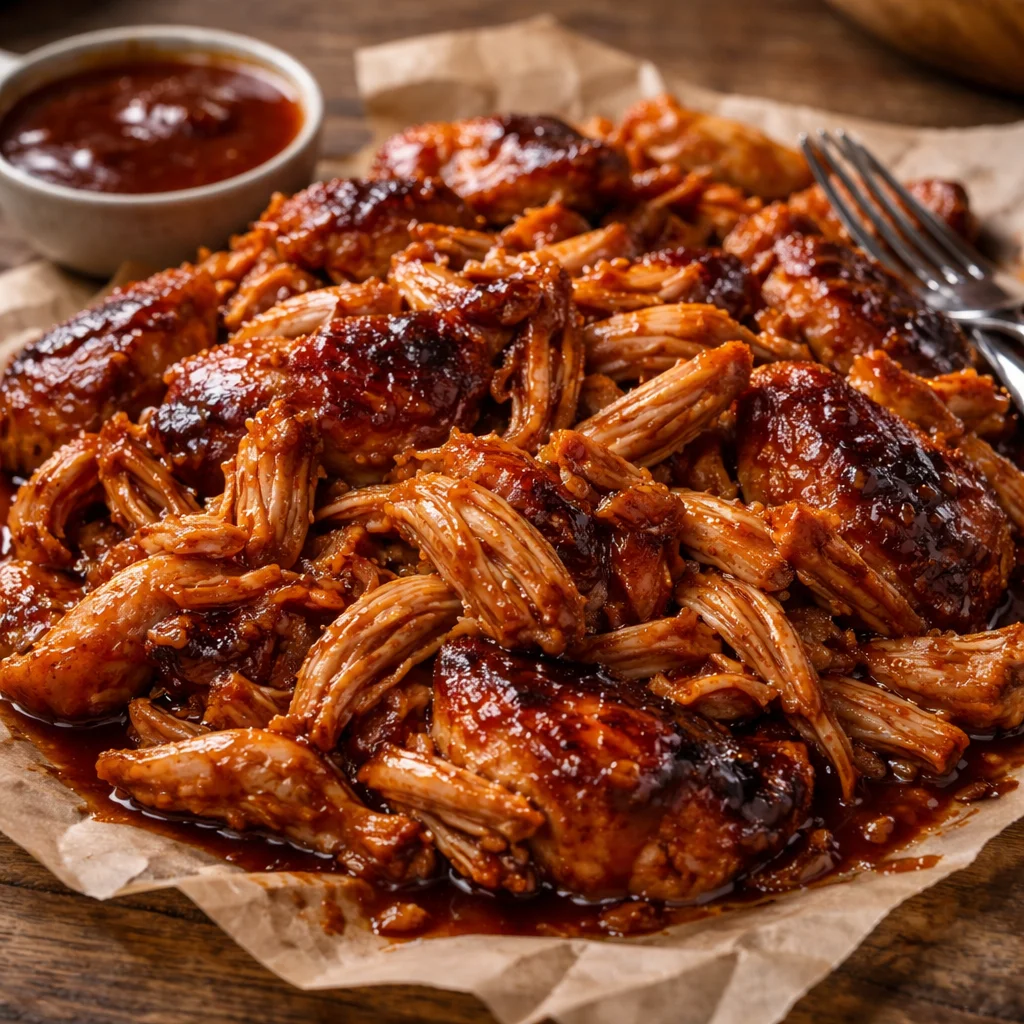 Slow Cooker BBQ Chicken Thighs