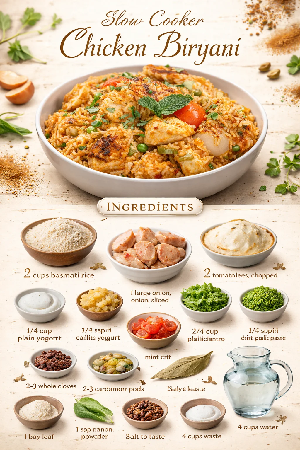 Slow Cooker Chicken Biryani