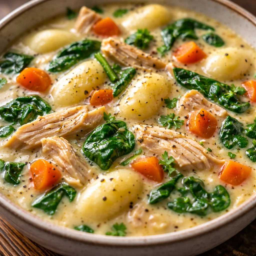 Slow Cooker Chicken Gnocchi Soup