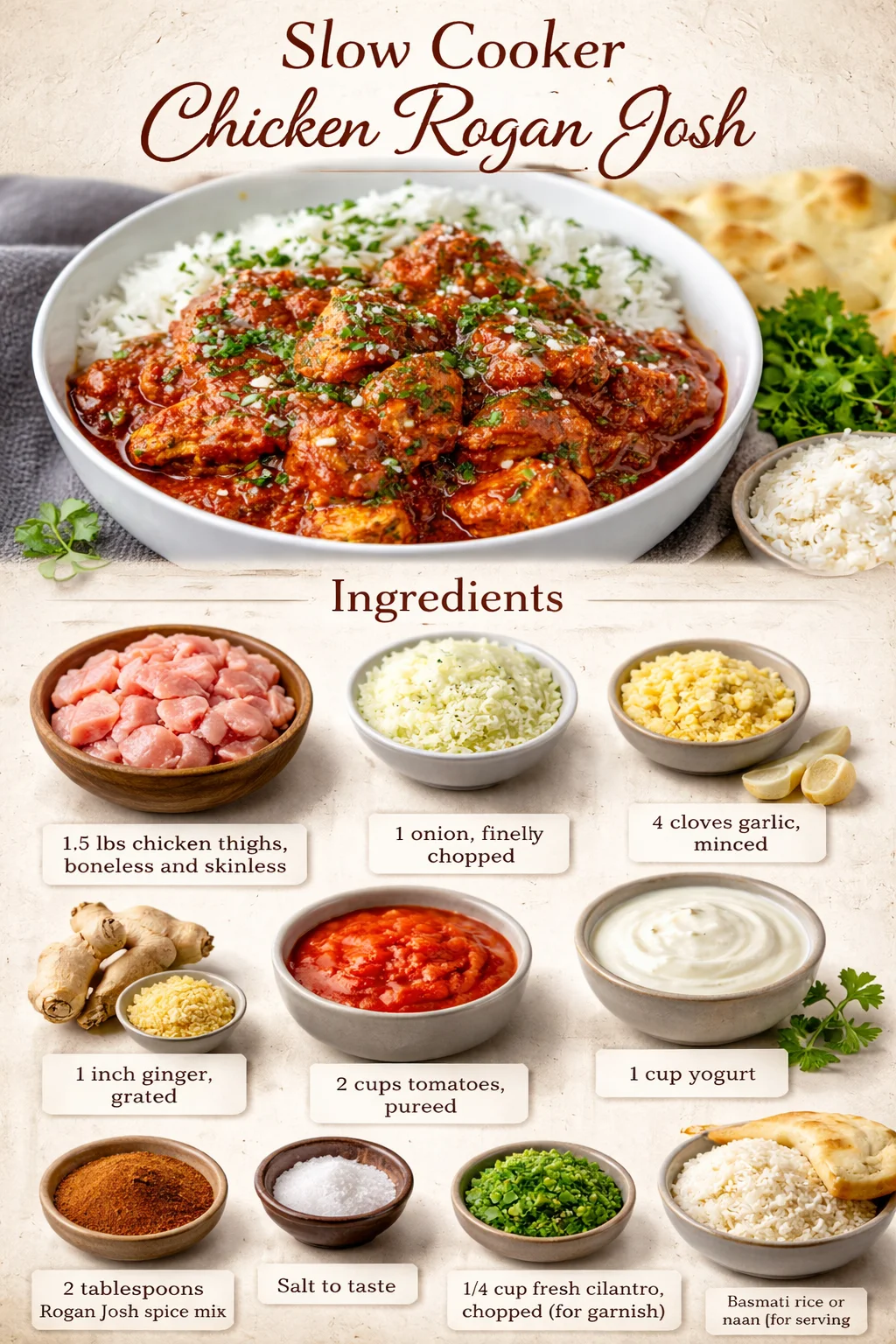 Slow Cooker Chicken Rogan Josh