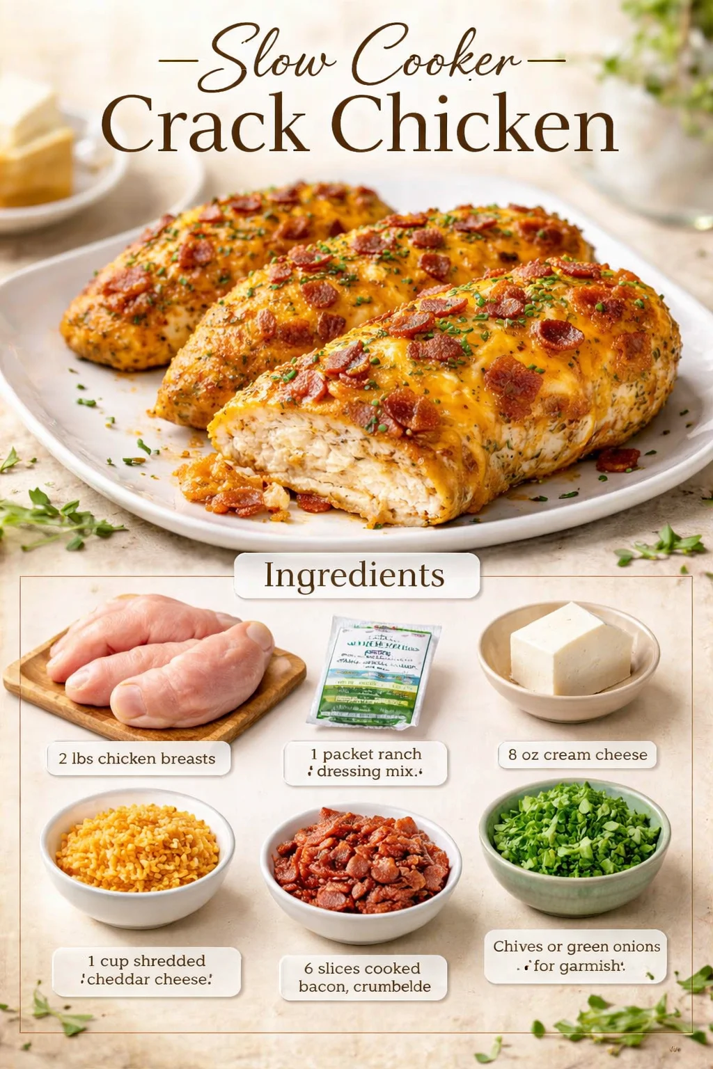 Slow Cooker Crack Chicken