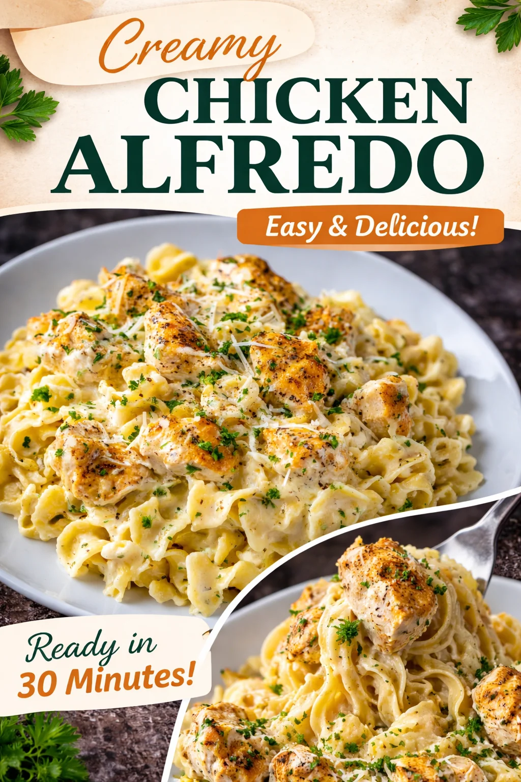 Slow Cooker Creamy Chicken Alfredo