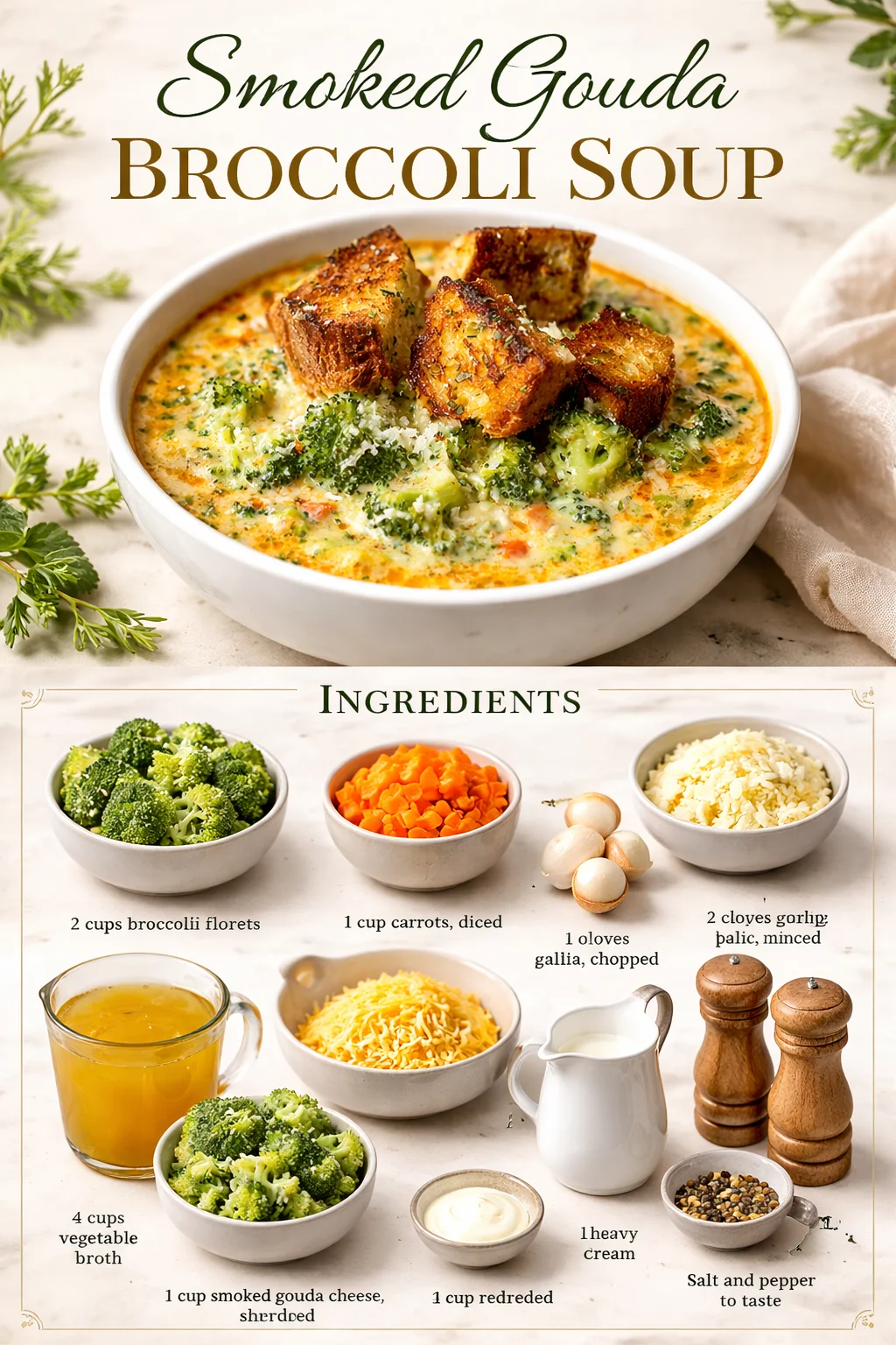 Smoked Gouda Broccoli Soup