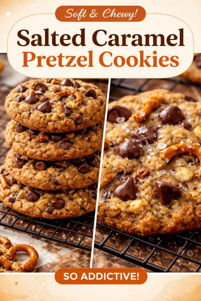 Batch of sweet and salty kitchen sink cookies with chocolate chips and nuts