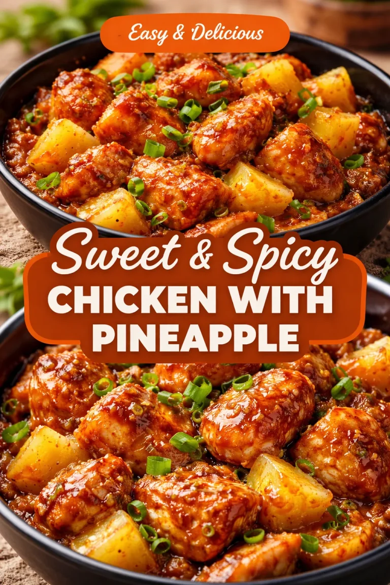 Sweet Hawaiian Crockpot Chicken served in a bowl with colorful veggies