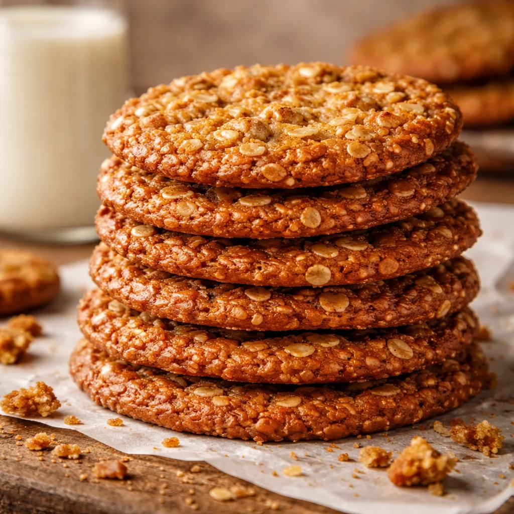 Thin and Crispy Anzac Cookies