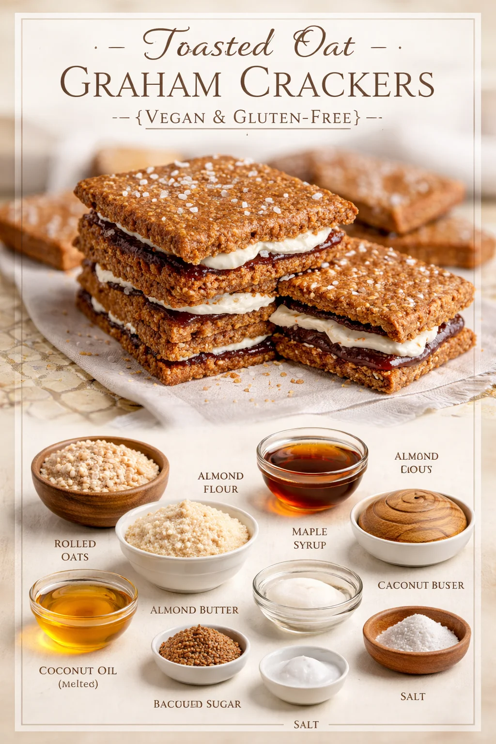 Toasted Oat Graham Crackers {Vegan & Gluten-Free}