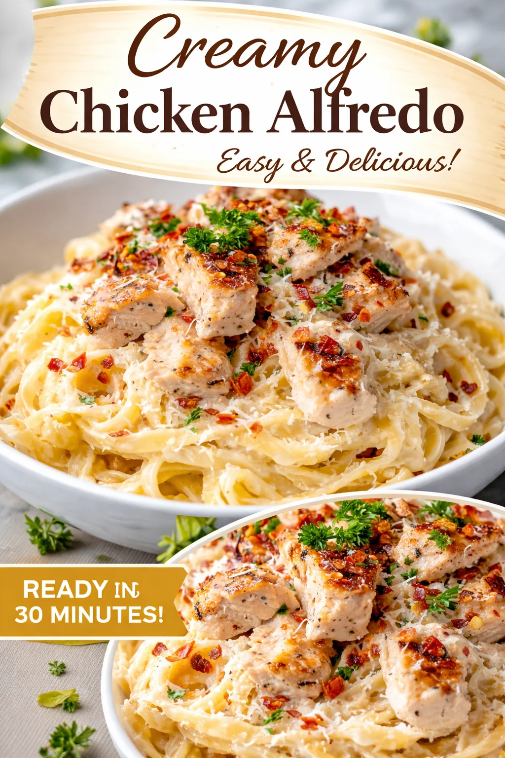 Ultimate Creamy Chicken Alfredo Pasta